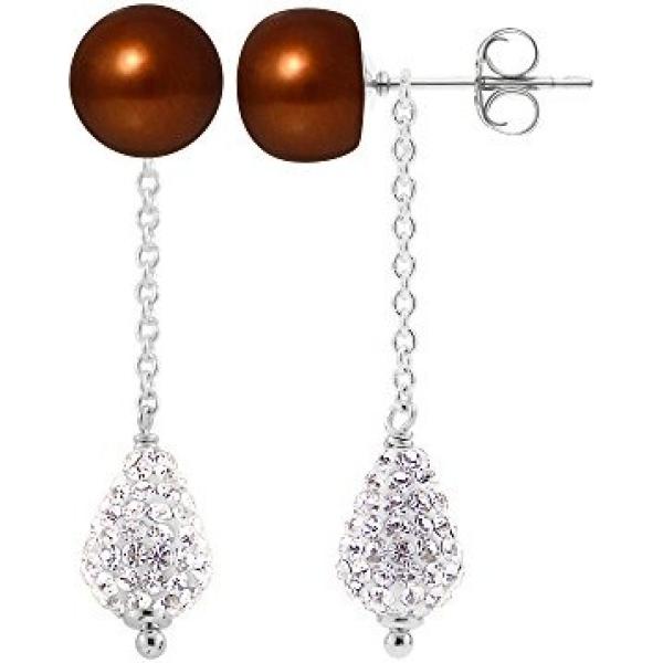 Orecchini in argento 925 Pearls & Colors grigio
