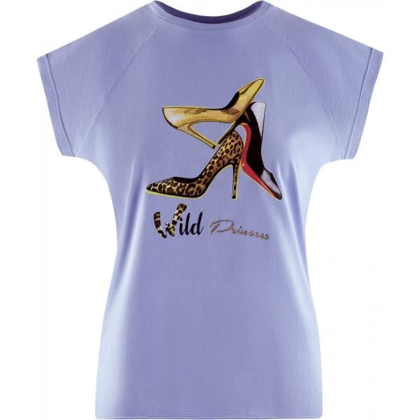 T-shirt con stampa aderente viola Oodji Ultra viola con stampe