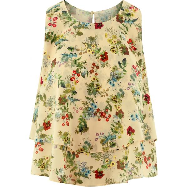 Top aderente beige Oodji Ultra