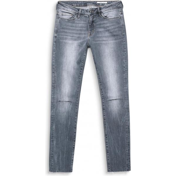 Jeans vita bassa sulla coscia a punta in denim grigio Edc by Esprit grigio