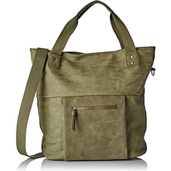 Borsa tote kaki Le Temps des Cerises verde