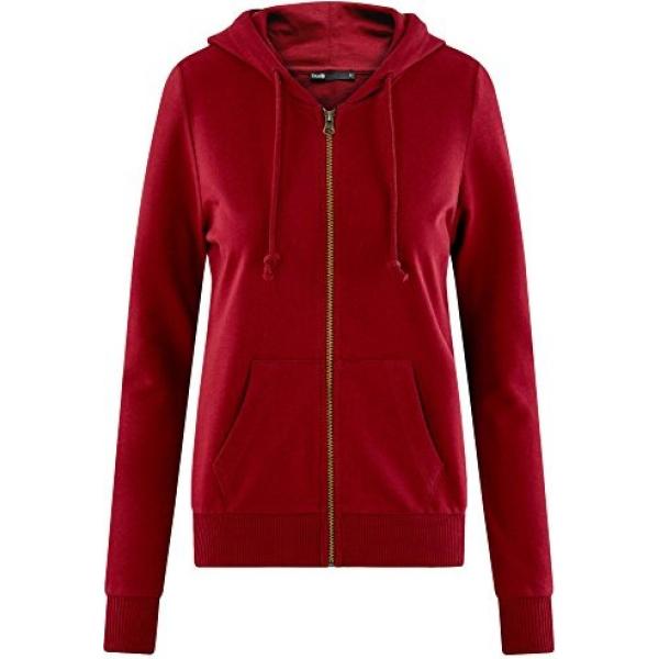 felpe con cappuccio Oodji Ultra rosso