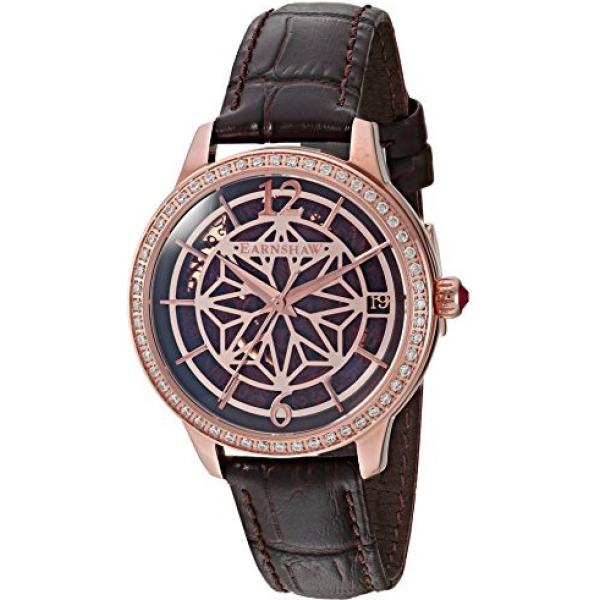 Orologio con cinturino e fasce in pelle marrone Thomas Earnshaw marrone