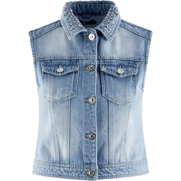 Gilet in denim aderente blu Oodji Ultra blu
