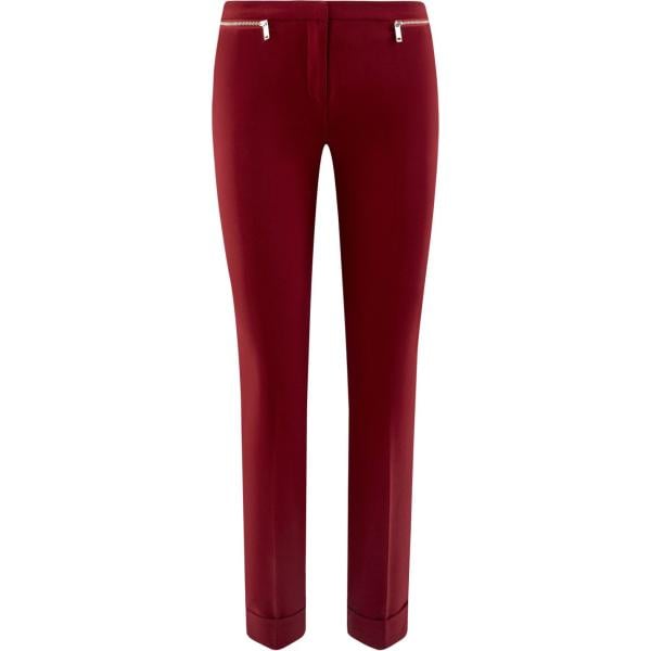 Pantalone con zip aderente rosso Oodji Ultra rosso