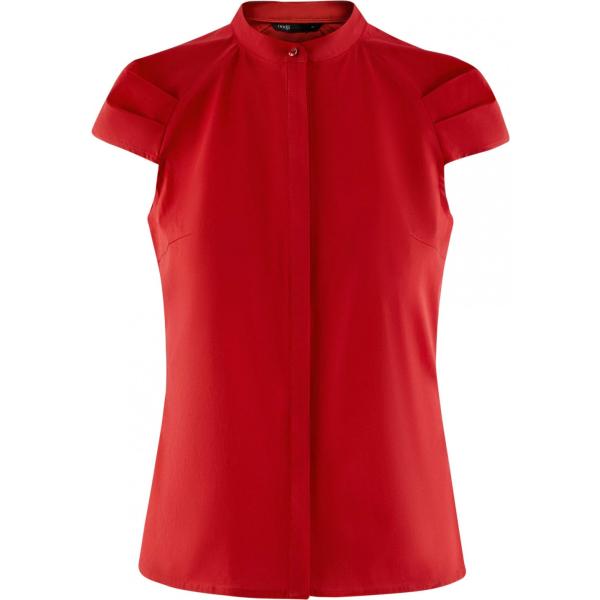 Camicia a maniche corte aderente rosso Oodji Ultra rosso