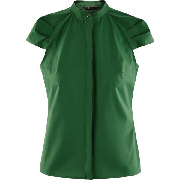 Camicia a maniche corte aderente verde Oodji Ultra verde