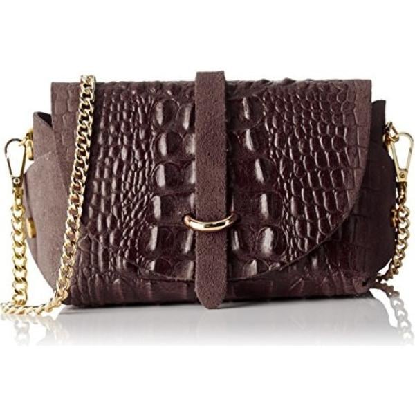 pochette Chicca Borse marrone con stampe