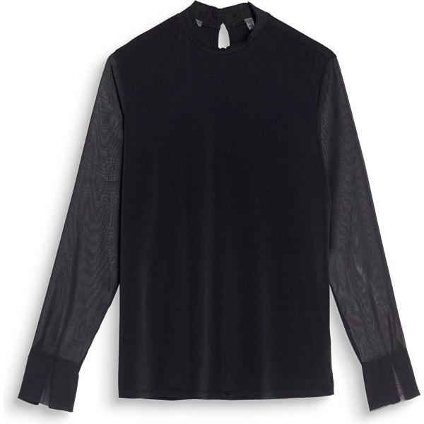 Maglia con scollo a maniche lunghe nero ESPRIT Collection nero