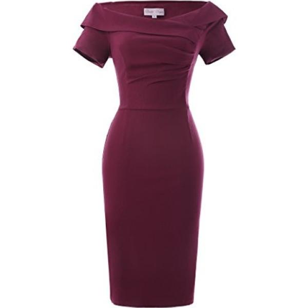 Vestito a matita fantasia floreale con scollo a maniche corte rosso e nero e verde e blu Belle Poque rosso a fiori