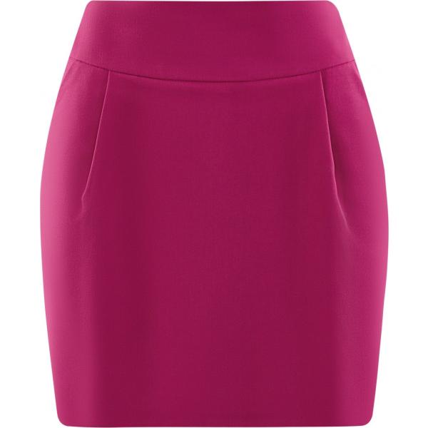 Gonna mini con zip e tasche rosa Oodji Ultra rosa