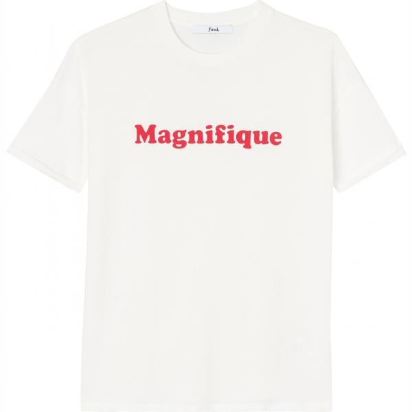 t-shirt Find. bianco