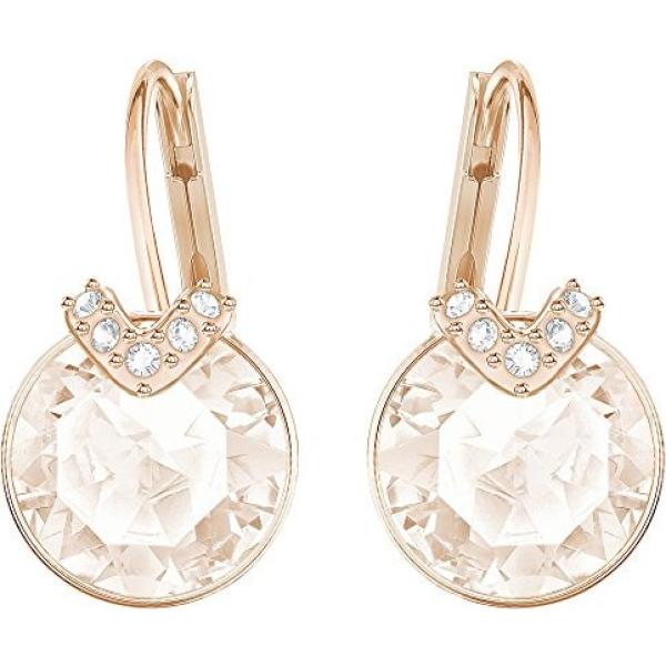 Orecchini con cerchi rosa e oro Swarovski rosa