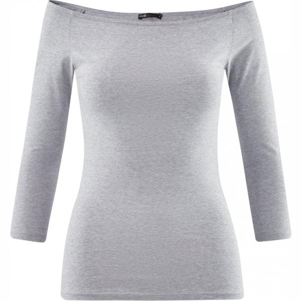 Maglia con spalle scoperte aderente grigio Oodji Ultra grigio