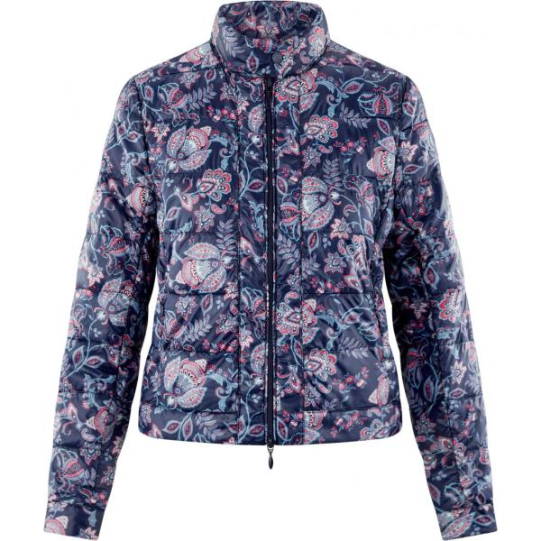 Giubbotto con stampa collo alto con coulisse aderente blu Oodji Ultra blu
