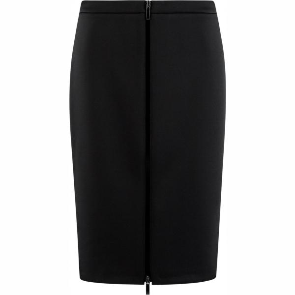 Gonna a tubino con zip in in maglia nero Oodji Collection nero