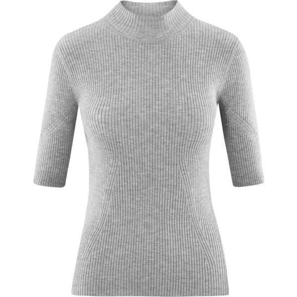 Maglione a coste aderente grigio Oodji Ultra grigio
