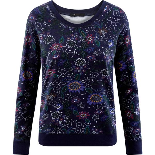 Felpa con stampa aderente blu Oodji Ultra blu con stampe