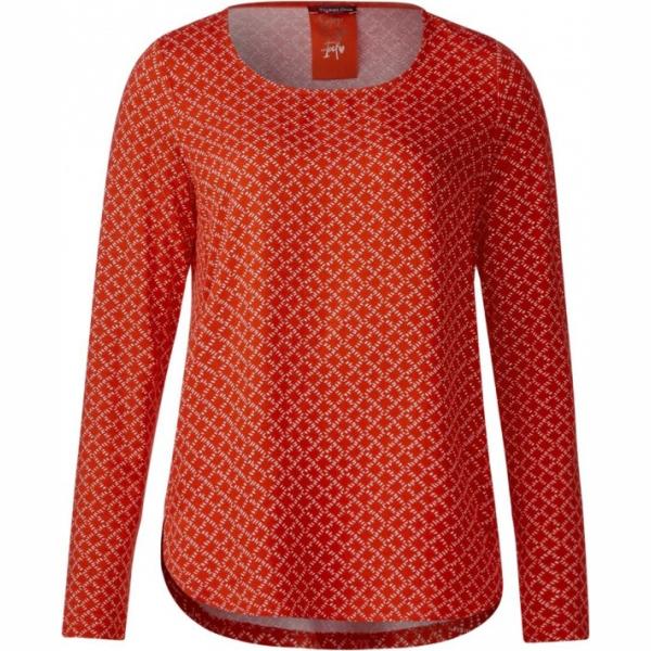 Camicia con stampa Street One arancione con stampe