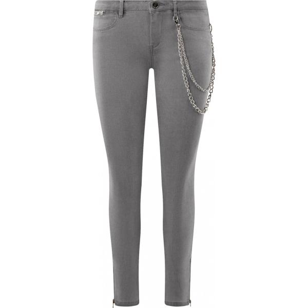 Jeans skinny stretto con zip aderente grigio Oodji Ultra grigio