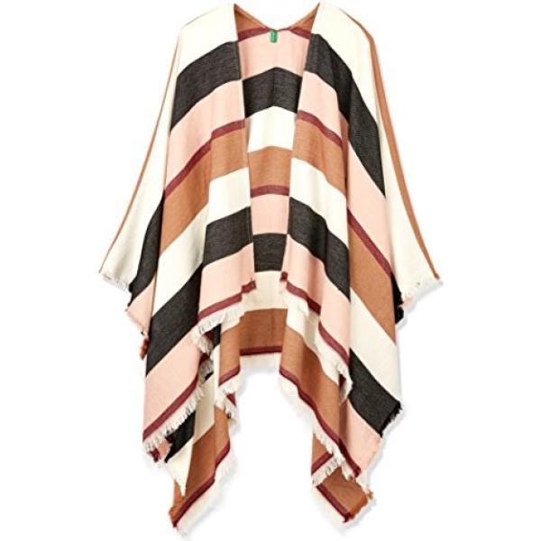 Poncio taglia unica multicolore e bianco e nero e rosa e marrone United Colors of Benetton multicolore