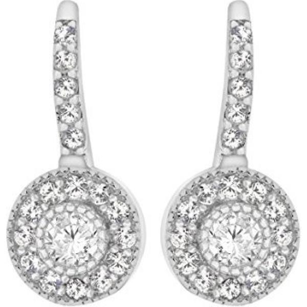 Orecchini a pendolo in sterling 925 ipoallergenico argento e bianco Tuscany Silver bianco