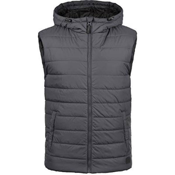 Gilet collo alto con zip e logo grigio Blend grigio