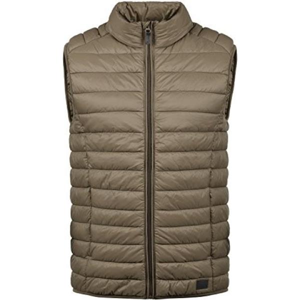 Gilet collo alto con zip e logo marrone Blend marrone