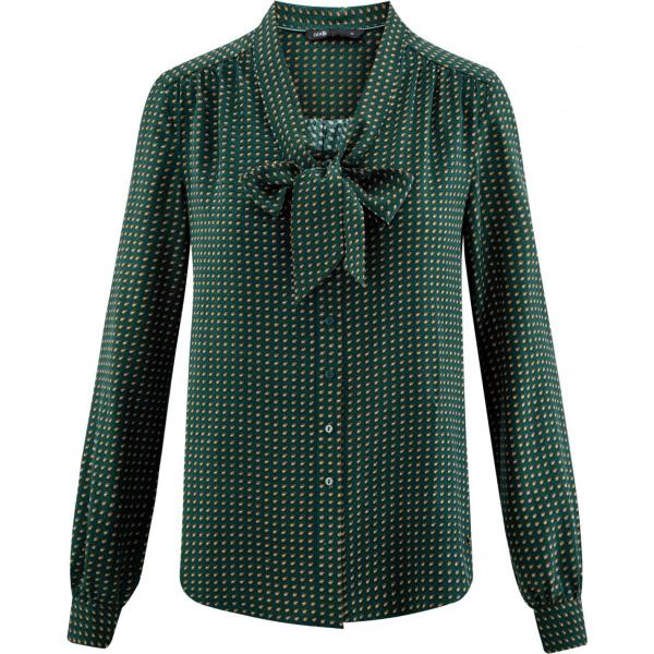 Camicetta con laccetti aderente verde Oodji Ultra verde