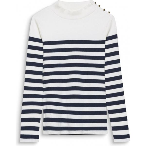Maglia a maniche lunghe multicolore e navy Esprit multicolore