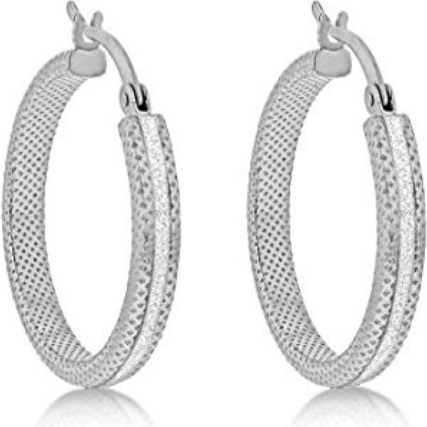 Orecchini ipoallergenico argento e bianco Tuscany Silver bianco