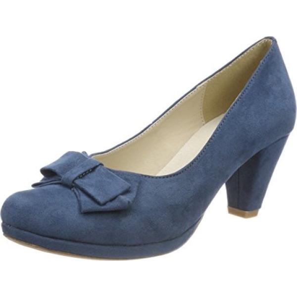 Scarpe col tacco in denim blu Andrea Conti blu