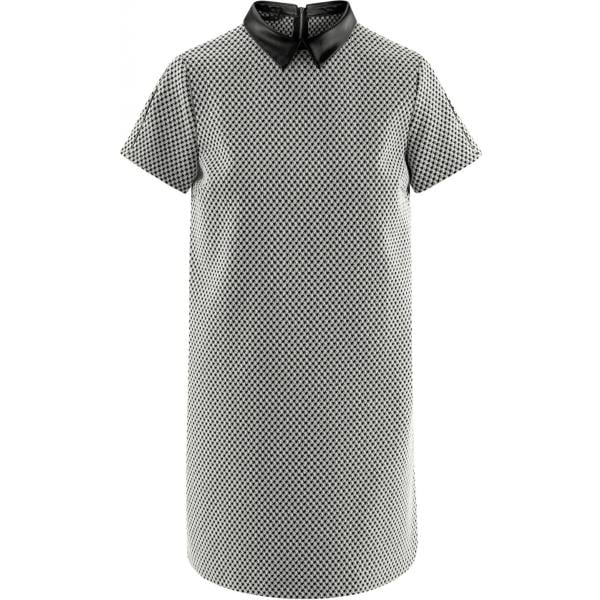 Vestito mini taglio dritto in ecopelle aderente nero Oodji Ultra nero
