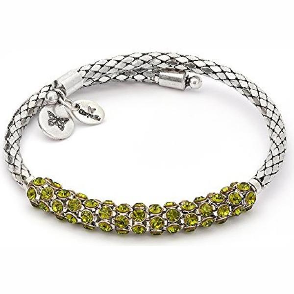 Bracciale wrap in ottone forma intrecciata rosa Chrysalis nero