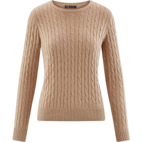 Maglione a trecce beige Oodji Collection