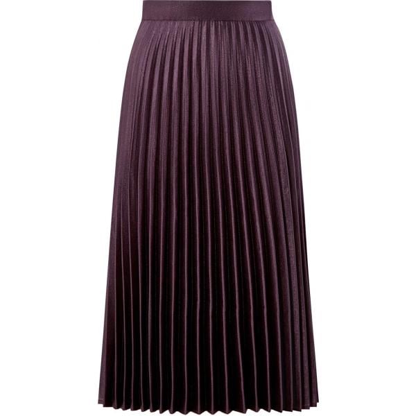 Gonna al ginocchio lunga plissè con zip e pieghe viola Oodji Collection viola