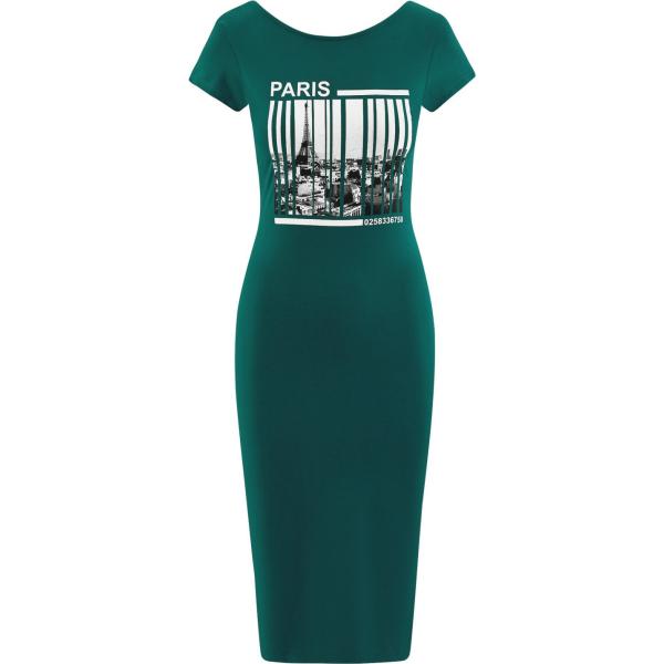 vestito longuette/midi Oodji Collection verde