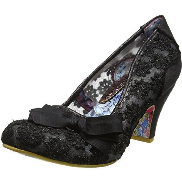 Scarpe col tacco con pizzo nero Irregular Choice nero