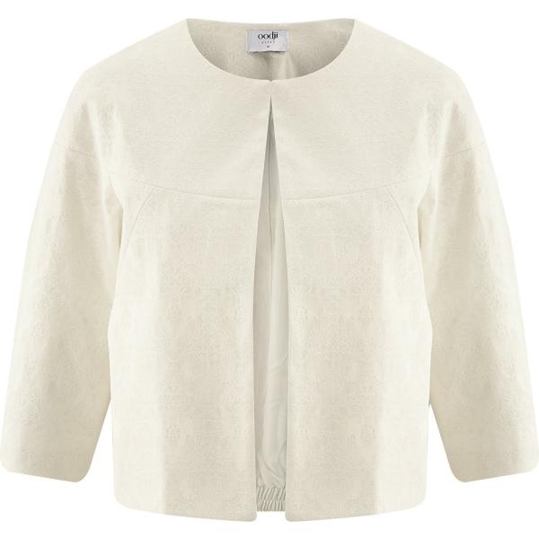 Blazer jacquard bianco Oodji Ultra bianco