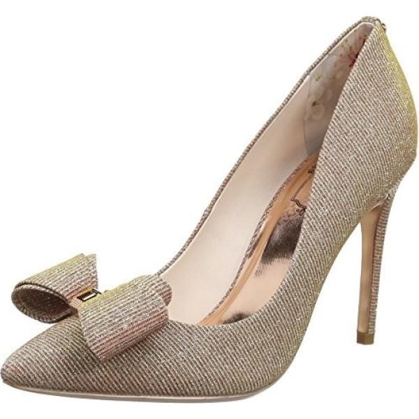 Scarpe col tacco rosa e oro Ted Baker giallo