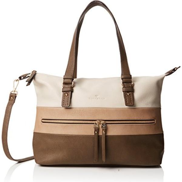 Borsa beige e grigio Tom Tailor
