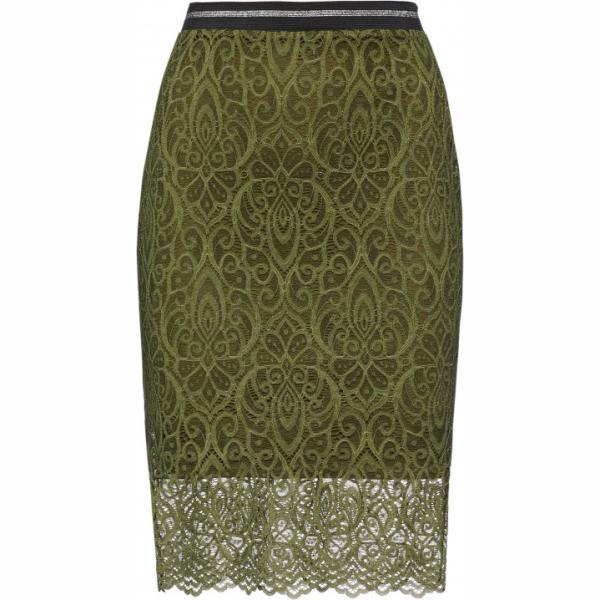 Gonna con pizzo verde e kaki Find verde