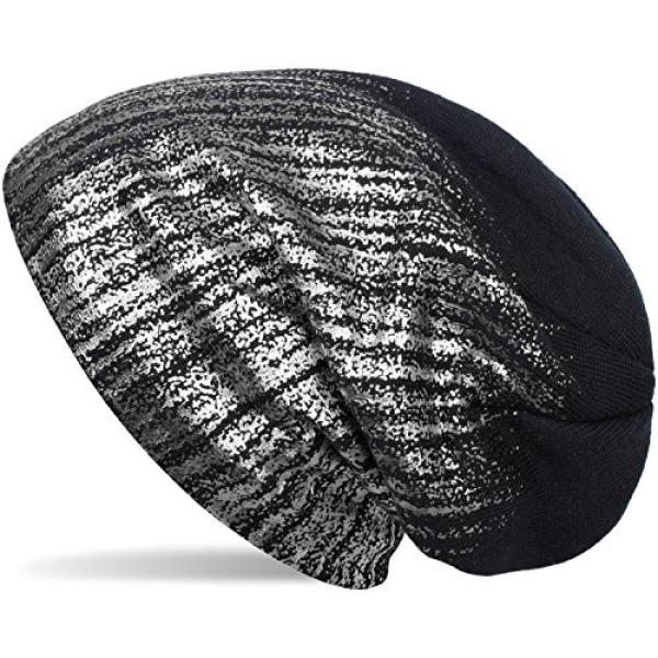 Cuffia beanie StyleBREAKER blu con stampe