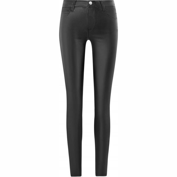 Pantalone in denim elasticizzato nero Oodji Ultra nero