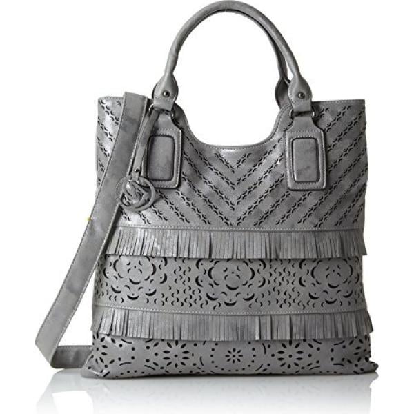 Borsa a spalla con zip grigio Remonte grigio
