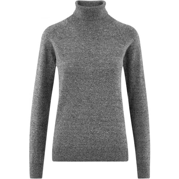 Maglione melange lavorato a maglia collo a dolcevita aderente grigio Oodji Ultra grigio