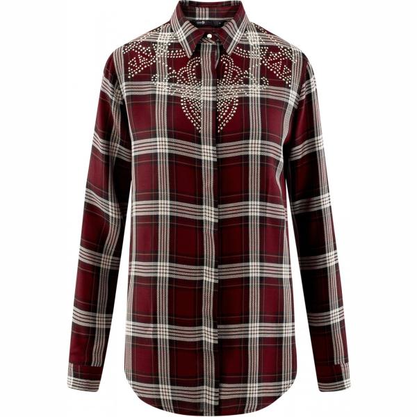 Camicetta aderente rosso Oodji Ultra rosso con stampe