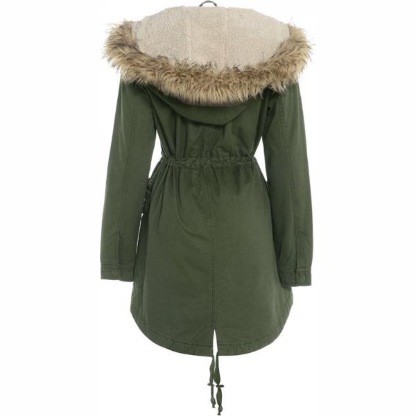 Giacca con cappuccio kaki Ss7 verde