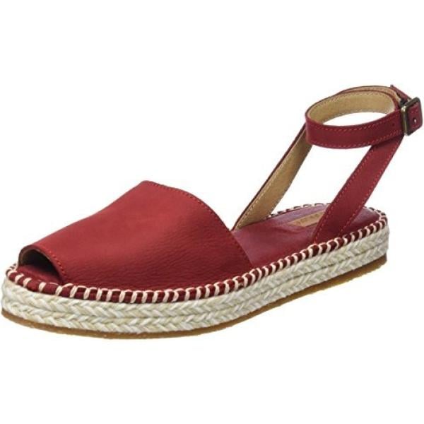 Espadrillas con fibbia in pelle rosso El Naturalista rosso