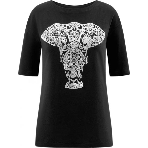 t-shirt Oodji Ultra nero con stampe
